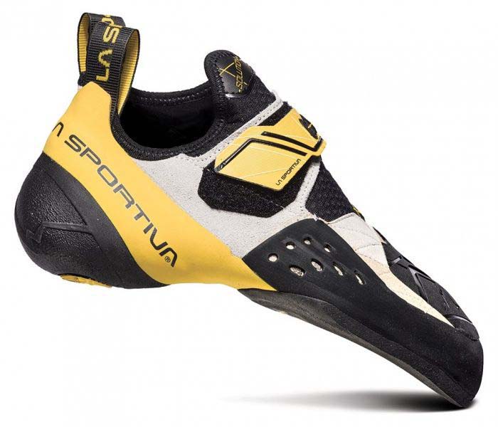 La Sportiva Men&s Solution Climbing Shoe - 44.5 - White / Yellow