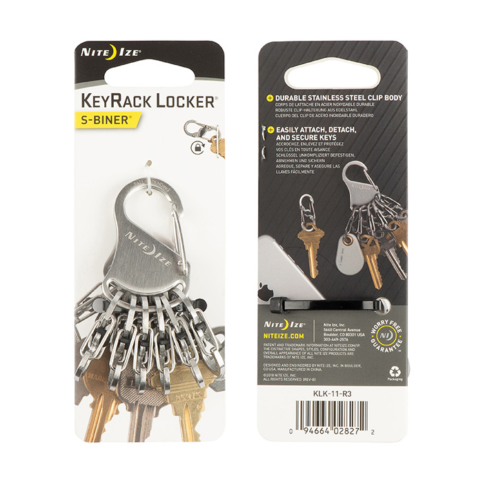 1-Pack Stainless Free Shipping Nite Ize KLK-11-R3 Key Rack Locker New 