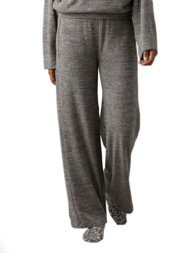 Women's Brushed Lounge Straight Leg Pants in Heather Oatmeal, Size