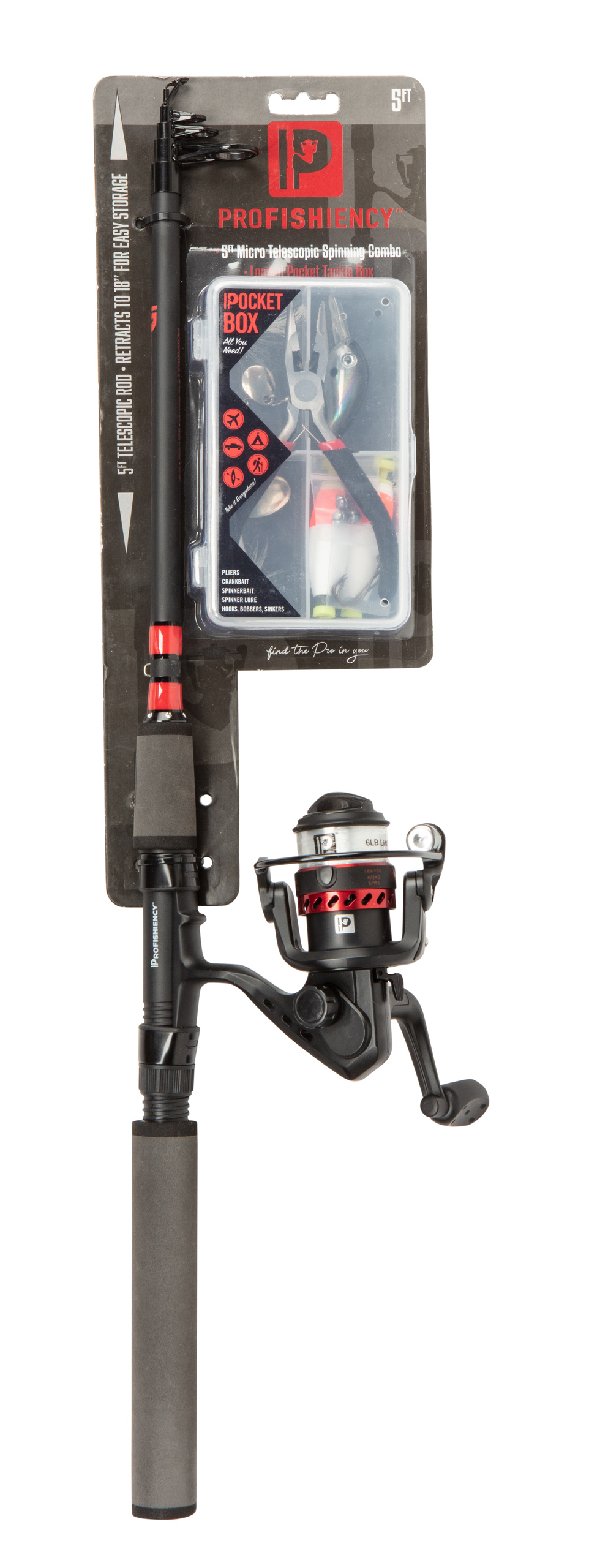 ProFISHiency 5 Micro Telescopic Spinning Combo PRO5SPINTELE , 50% Off —  CampSaver