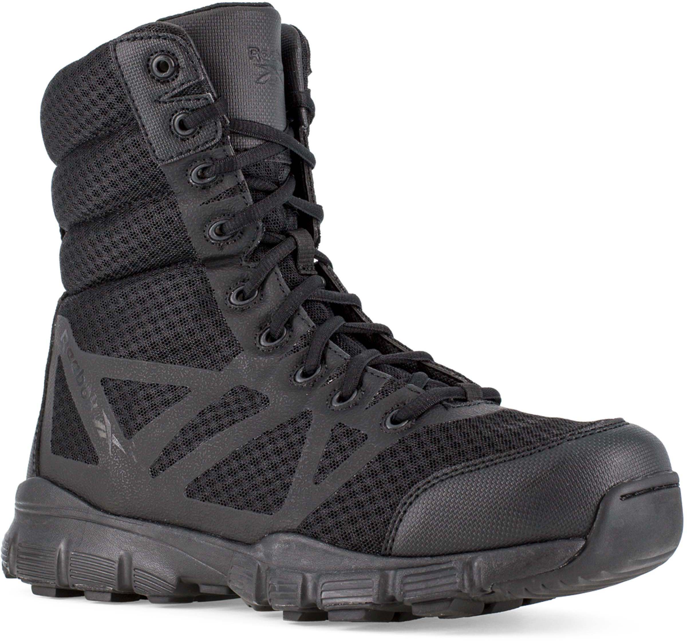 Reebok Dauntless Ultra Light Seamless 8in Athletic Tactical Boots w Side Zip Men s