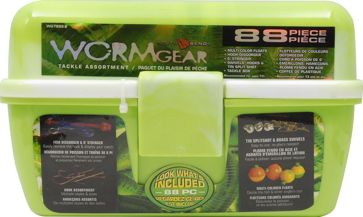 South Bend Worm Gear 88 Piece Tackle Box WG-TB88-G , 13% Off — CampSaver