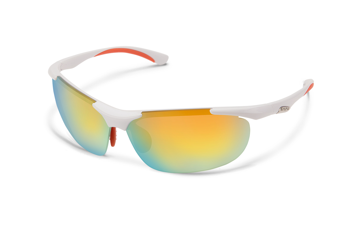 Suncloud Polarized Optics Whip Polarized Sunglasses White Orange Mirror/Contrast Smith Optics Whip S-WHPPOMWT Suncloud 