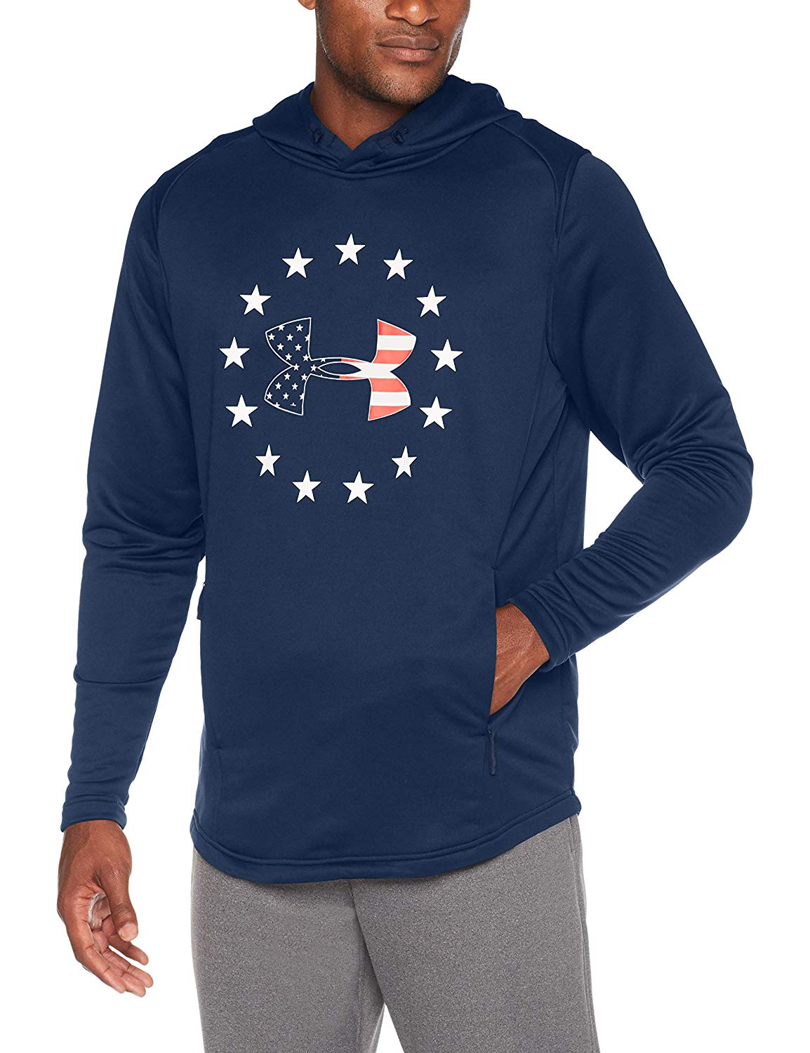 under armour men's freedom tech terry fabric hoodie