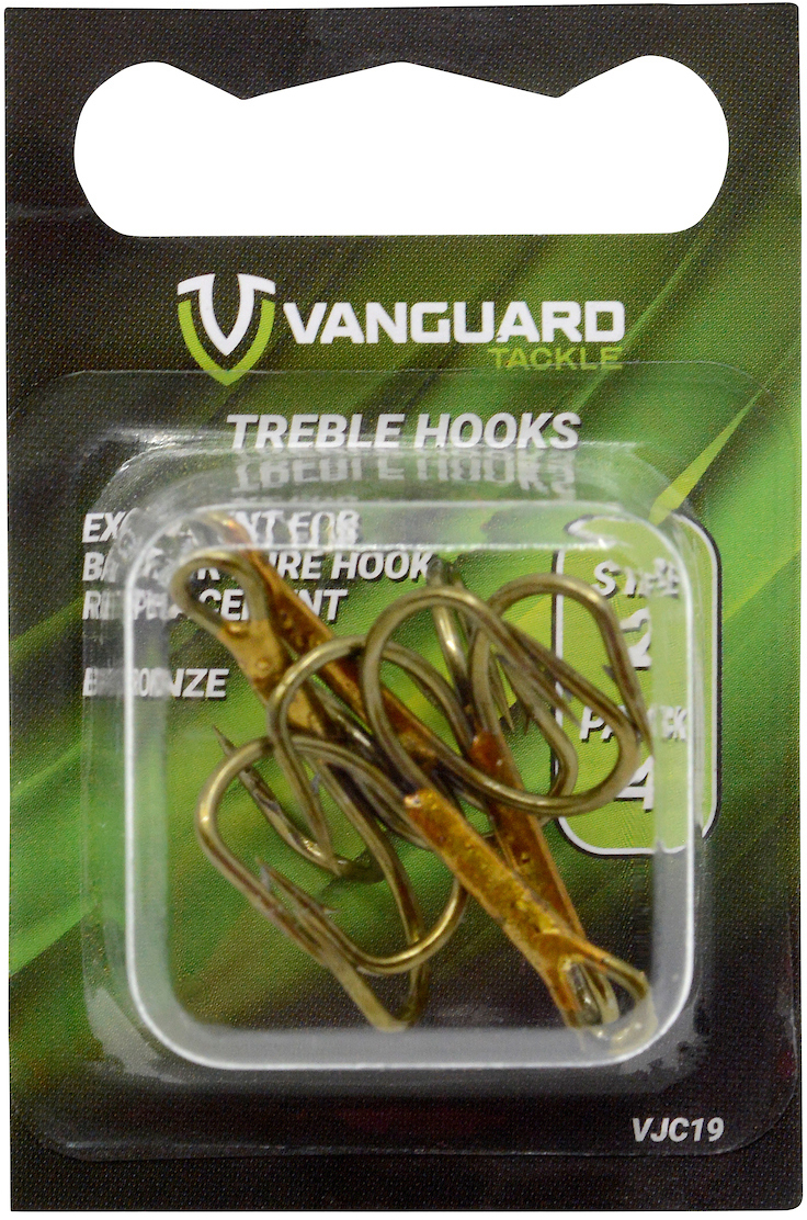 Vanguard Bronze Treble Fishing Hooks — CampSaver
