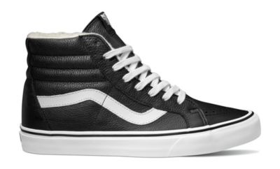 white vans shoes leather