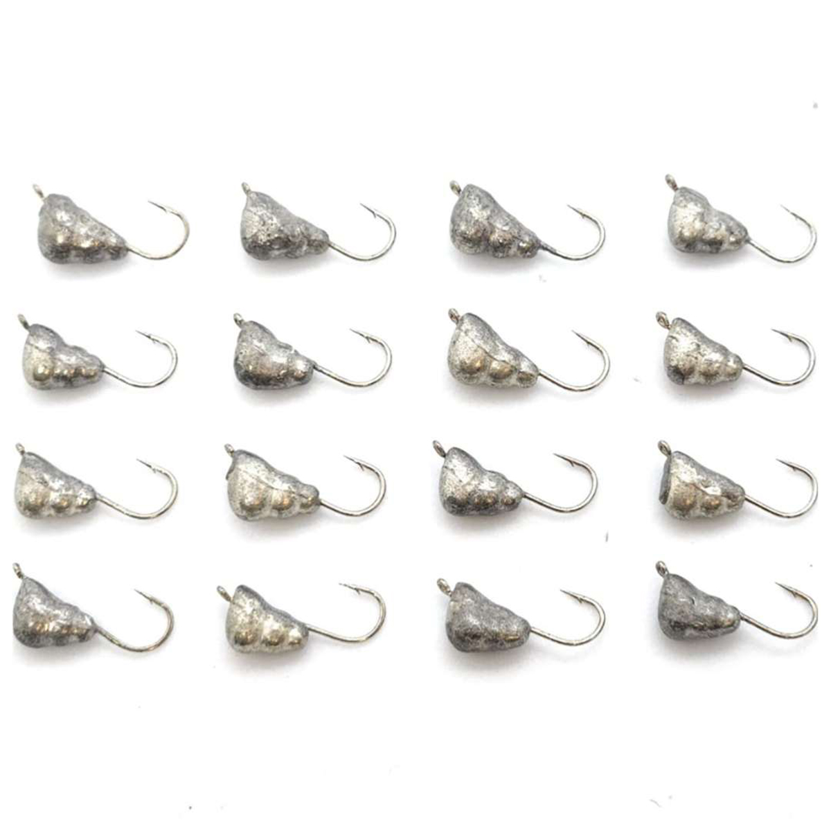 Vexan 50-Pack Unpainted Tungsten Grub Ice Fishing Jigs , Up to 34