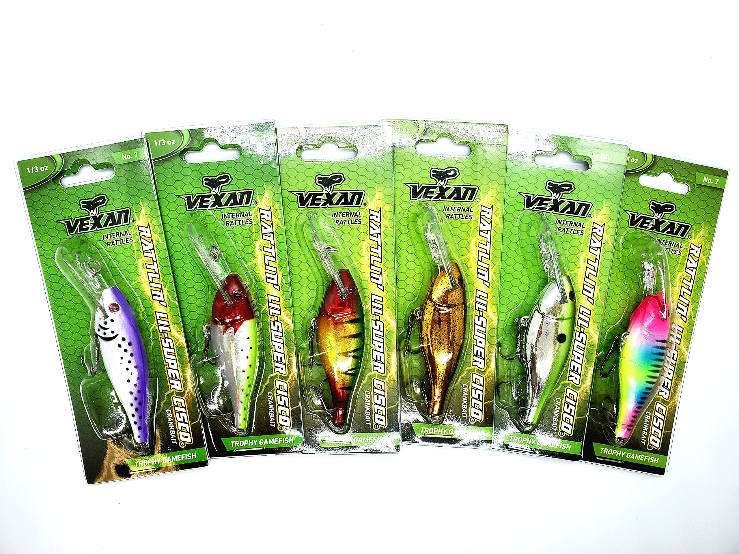 Vexan 6-Pack Rattlin' Wasp Trolling & Crankbait Lures