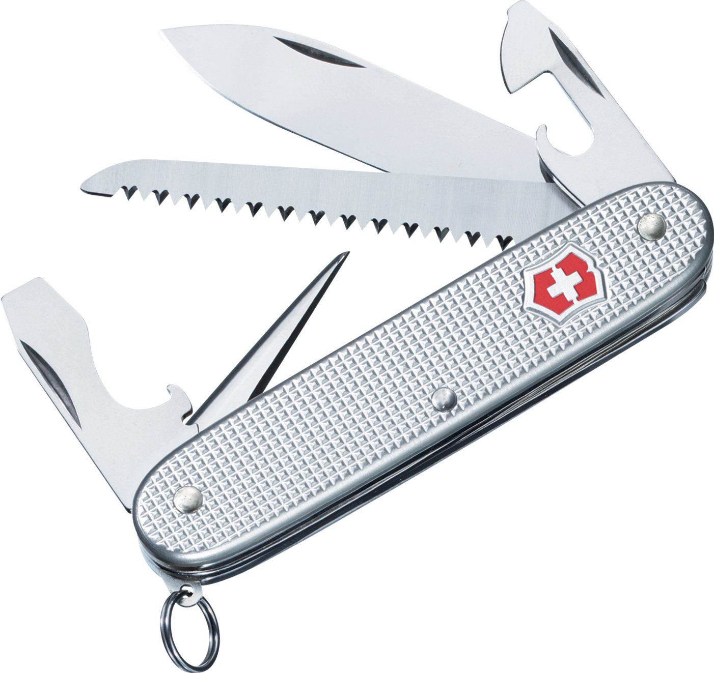 Victorinox Farmer Swiss Army Knife Silver Alox Ribbed 0.8241.26-X2 , 10%  Off with Free S&H — CampSaver