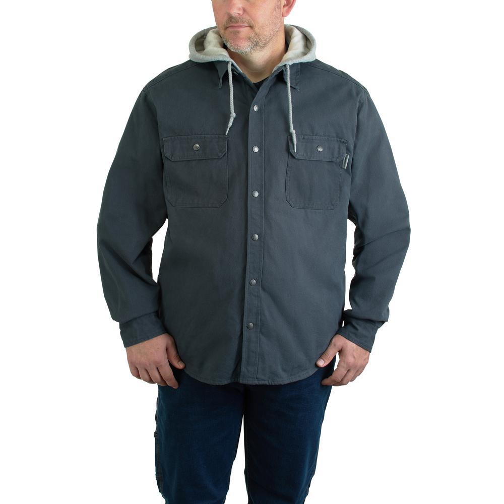 Wolverine Men/'s Long Sleeve Houston Cotton Duck Hooded Jacket Black Large New