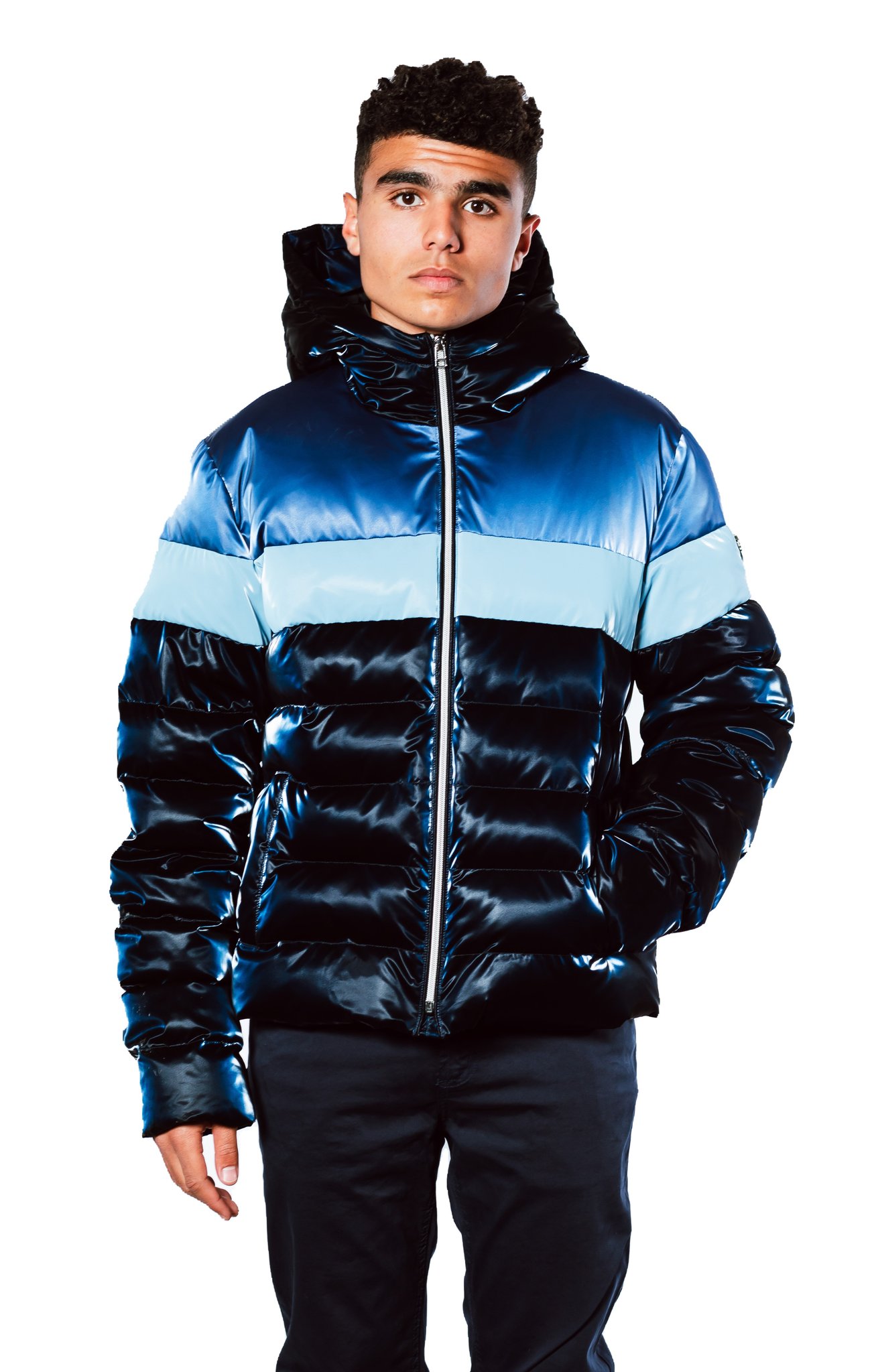 Woodpecker Men's Sparrow Puffer Coat - Blue Steel - Size Large