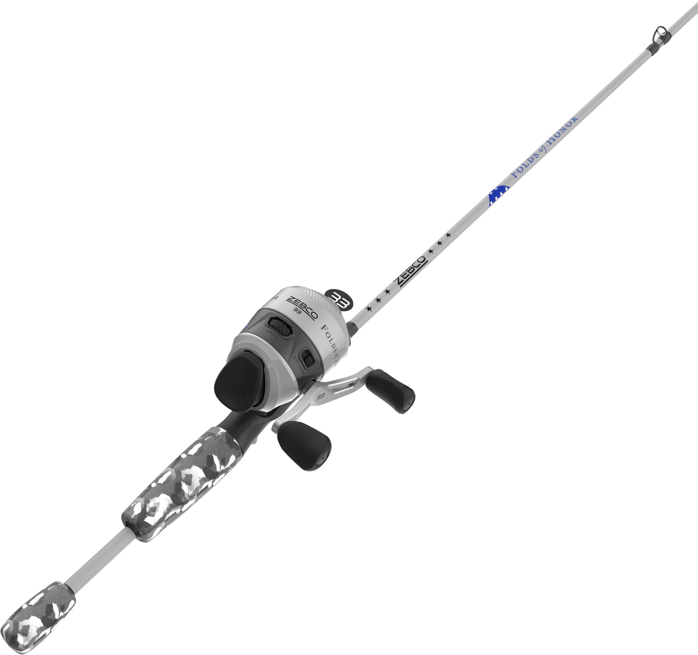 Zebco Folds Of Honor Spincast Combo Rod 33602MFOHC.NS4 with Free S&H —  CampSaver
