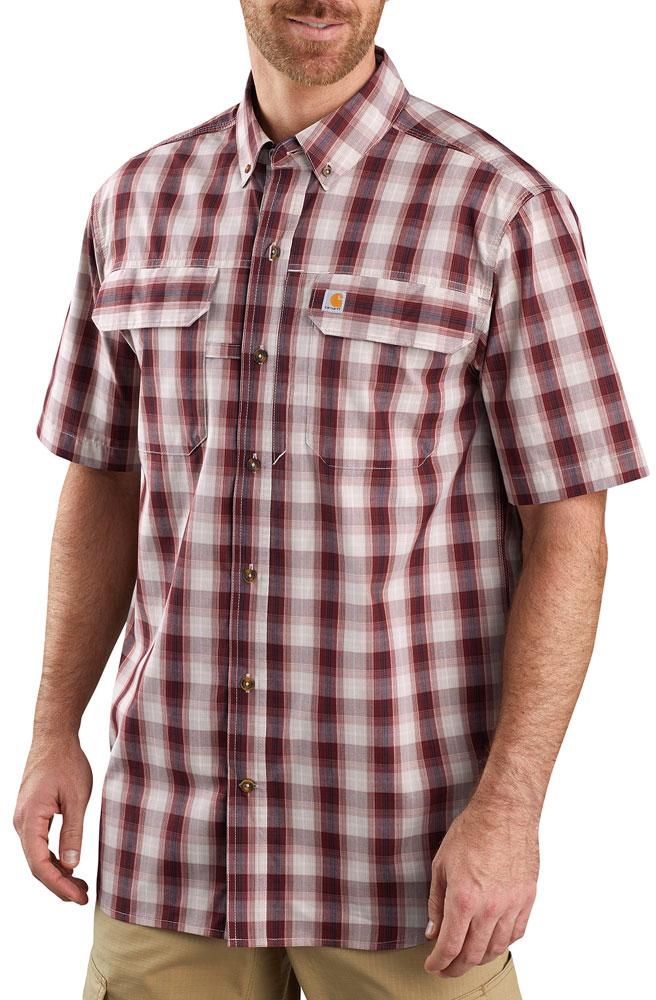 Carhartt Force Lightweight Short-Sleeve Button-Front Plaid Shirt - Men ...