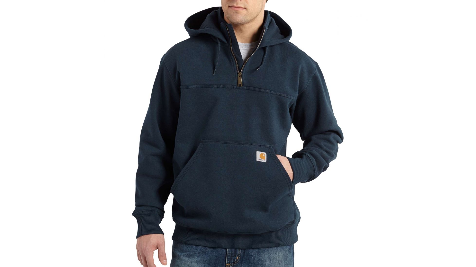 carhartt paxton heavyweight mock zip hoodie