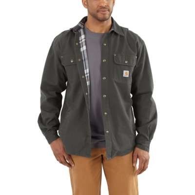 carhartt men's weathered canvas shirt jac