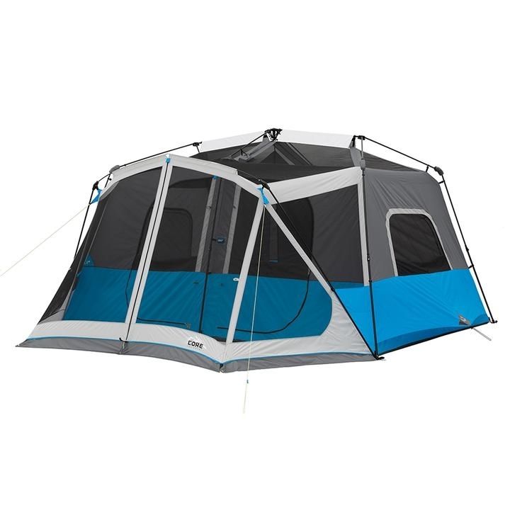 Core Equipment Lighted 10 Person Instant Cabin Tent w/Screen Room ...