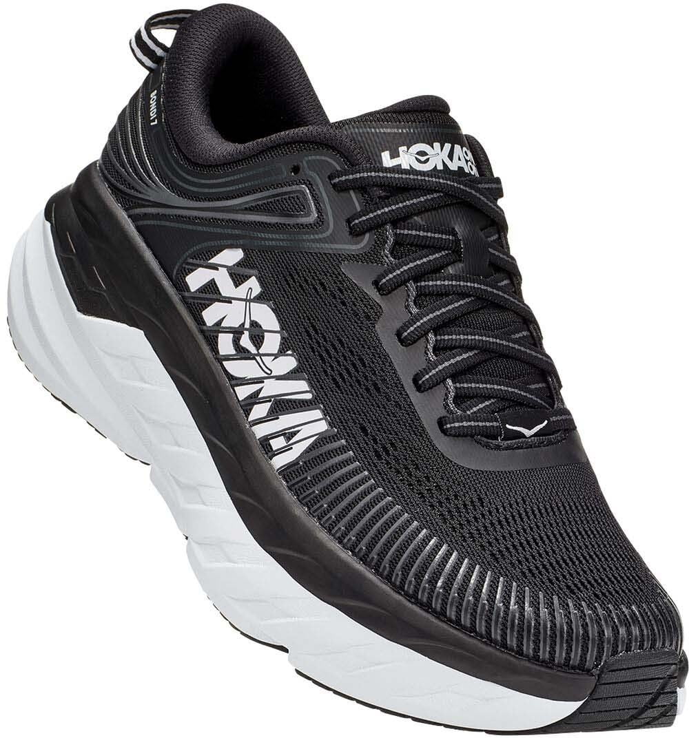 Hoka Bondi 7 Road Running Shoes - Men's, Black / White, â Mens Shoe Size: 13 US, Gender: Male 