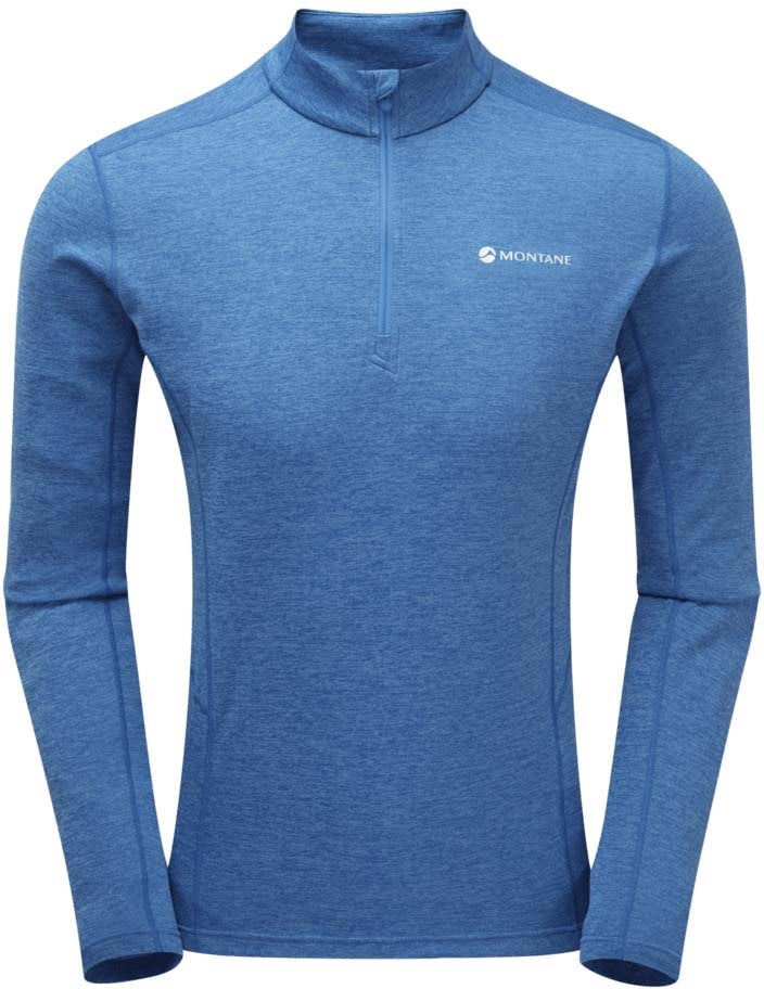 montane mens dart zip neck tee