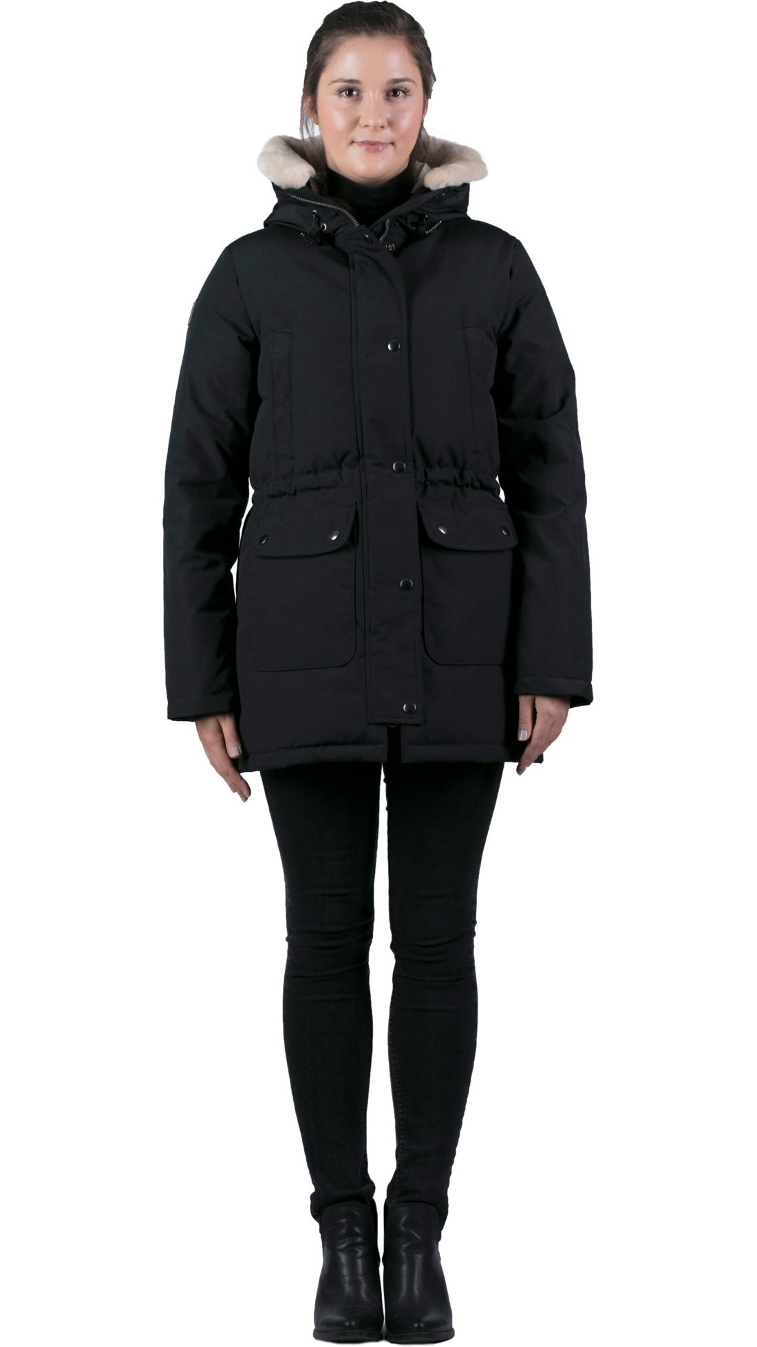 OSC Cross Duncan Hooded Mid-Length Parka w/Shearling Trim - Women's ...