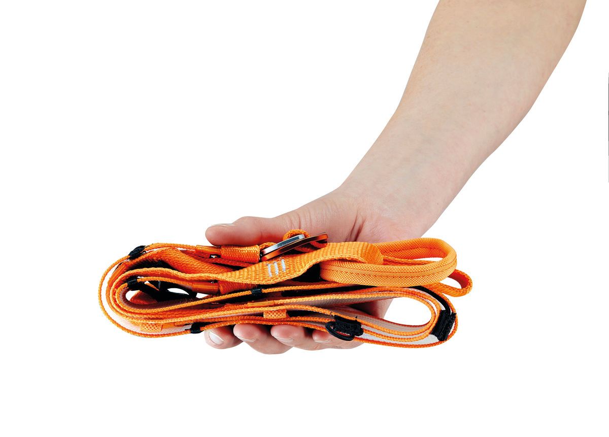 orange petzl harness