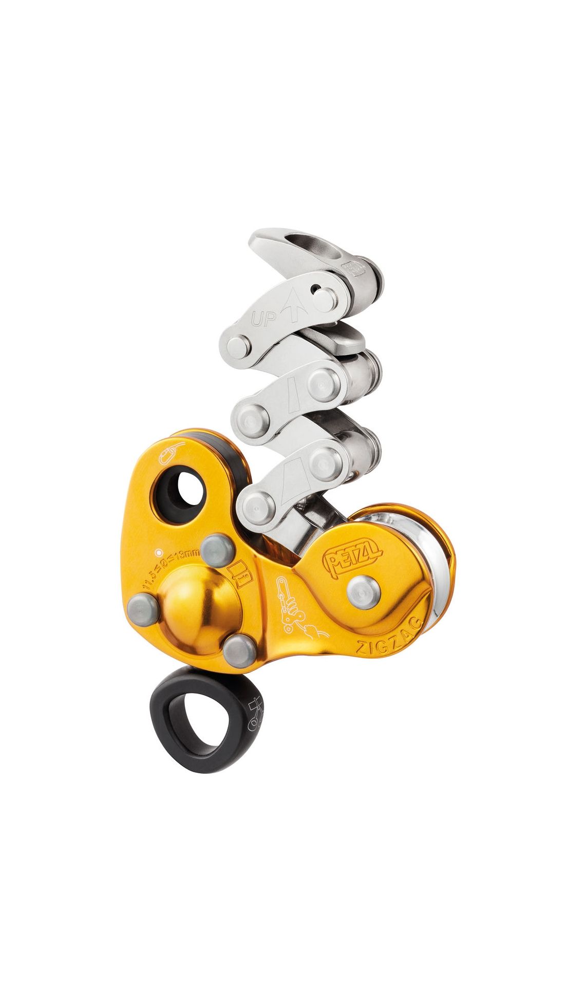 Petzl Zigzag Mechanical Prusik, Yellow, D22A — Additional Features