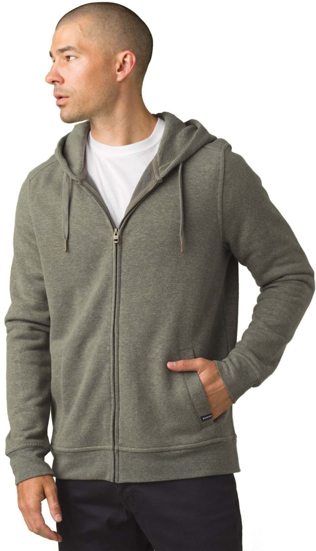 prAna Cardiff Fleece Full Zip Hoodie, Rye Green, Medium, — Mens ...