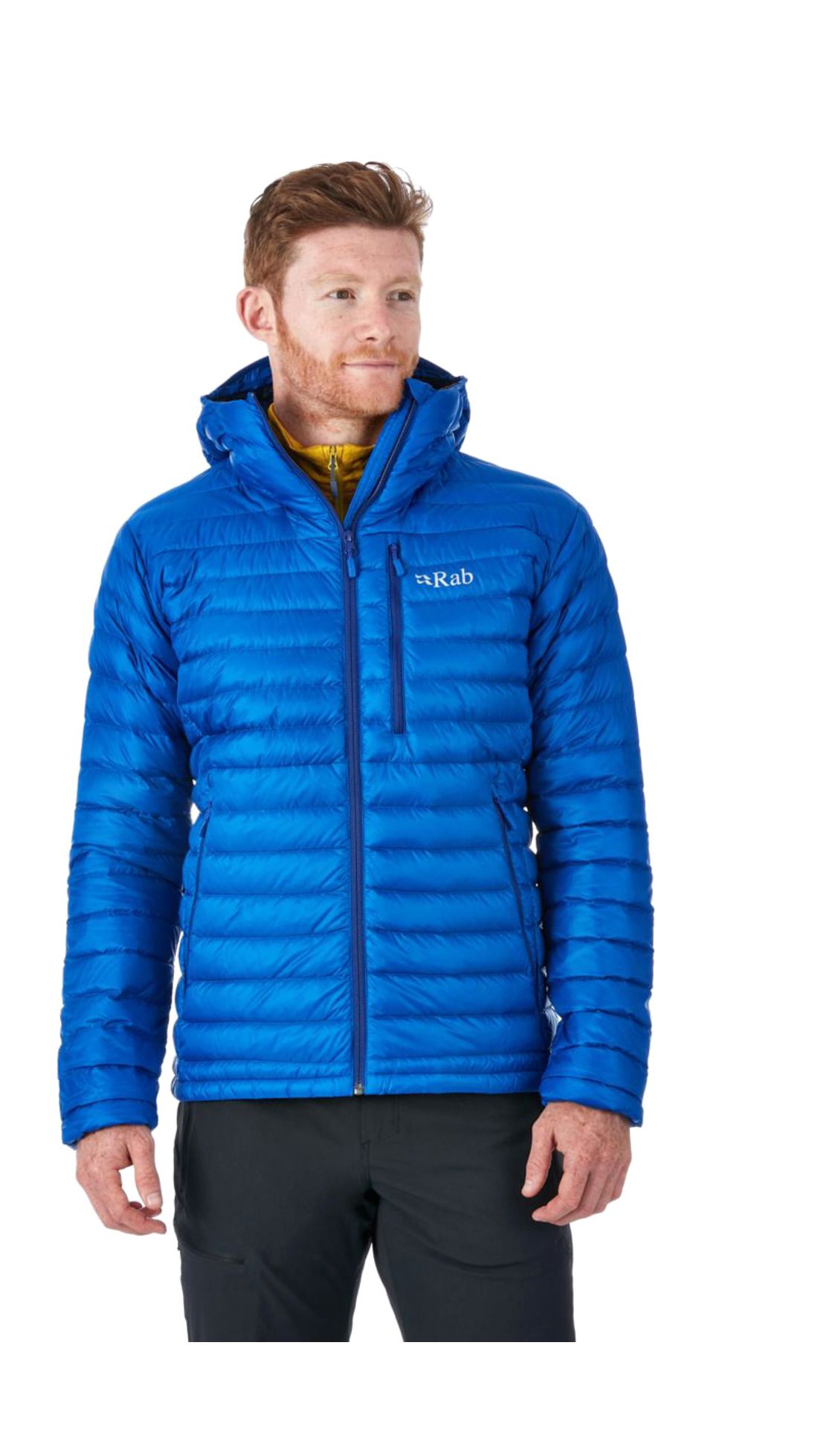 Rab Microlight Alpine Jacket - Men's, Celestial/Deep â Mens Clothing Size: Large, Sleeve Length 