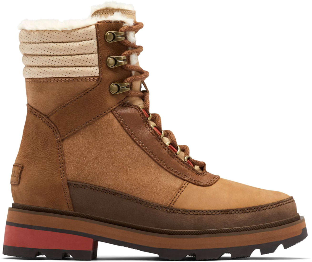 sorel lennox lace boot sandy tan