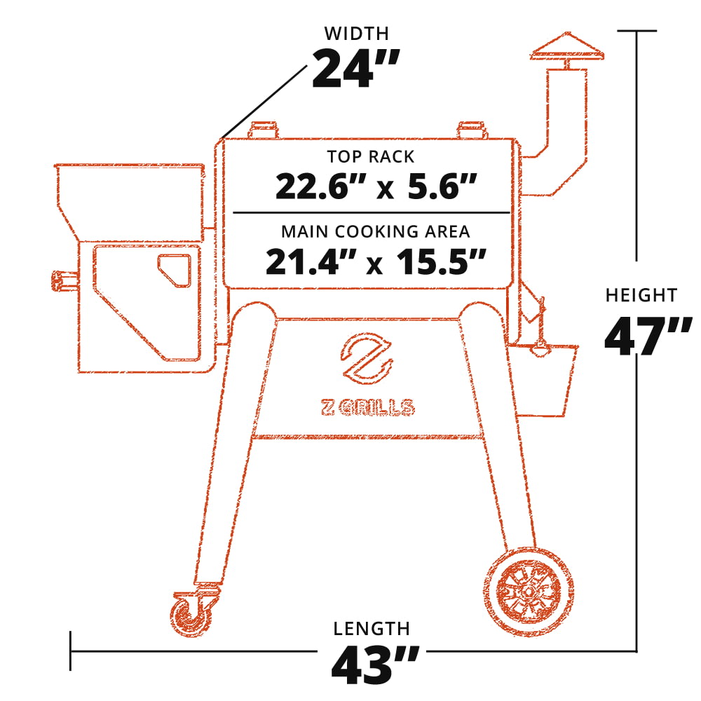 Z Grills Pioneer Wood Pellet Grill & Smoker ZPG450B , 45.01 Off